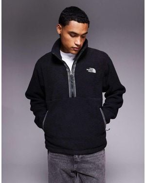 The North Face Fleeski 1/4 Zip Heavy Fleece Jacket - Brown