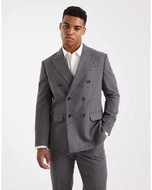 Jack & Jones Premium Relaxed Wool Suit Jacket - Grey