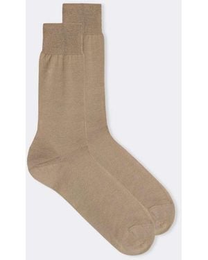 Intimissimi Short Sateen Cotton Lisle Socks - White