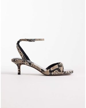 ASOS Heartfelt Barely There Kitten Heel Sandals - White