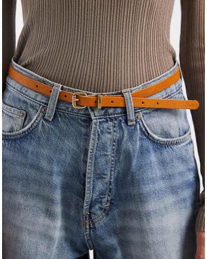 Levi's Skinny Gold Buckle Belt - Blue