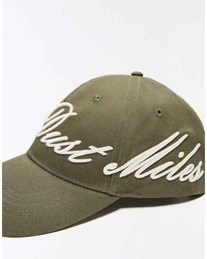 Bershka Embroidered Cap - Green