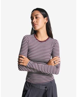 Bershka – langärmliges oberteil - Weiß