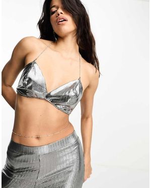 Threadbare Festival Crop Top Co-ord - Black