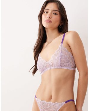Noblesse Oblige Kawaii - brassière en dentelle - lilas - Violet