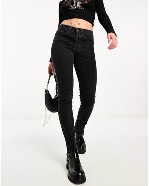 Collusion Mid Rise Drainpipe Skinny Jeans - Black