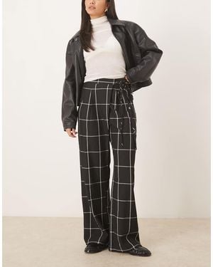 ASOS Wrap Tie Wide Leg Trousers - Multicolour