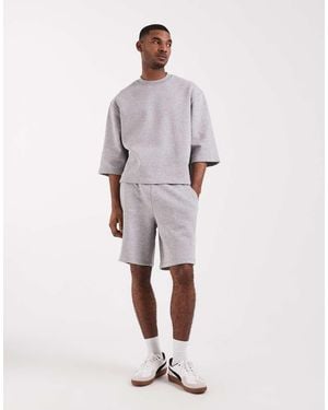 ASOS Co-ord Oversized Longer Length Jersey Shorts - Grey