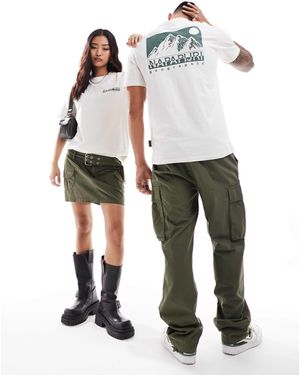 Napapijri – nalu – t-shirt - Weiß