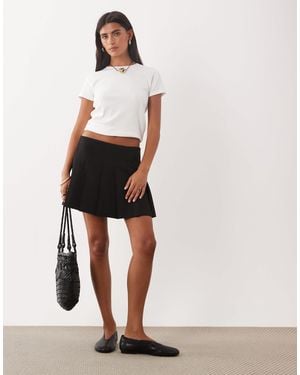 ASOS Tailored Pleated Mini Skirt - White