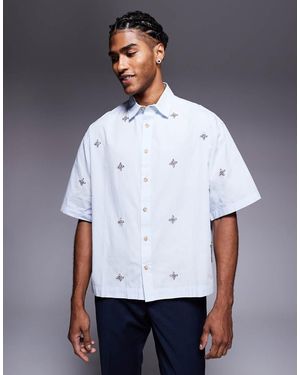 ASOS Oversized Recht Overhemd Met Versiering - Wit