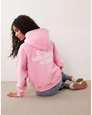 Cotton On Plush Premium Graphic Hoodie - Pink