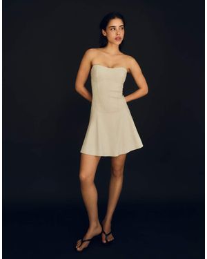 Bershka Bandeau Mini Dress - Blue