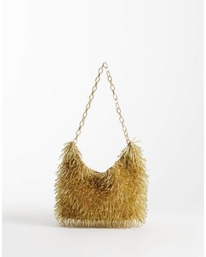 ASOS Beaded Embellished Shoulder Bag - Metallic
