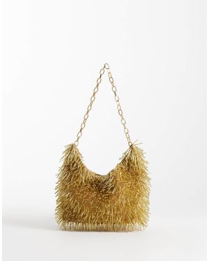 ASOS Schultertasche mit perlenverzierung - Mettallic