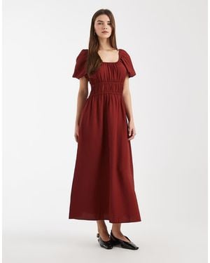 New Look Milkmaid Midi Dress - Red