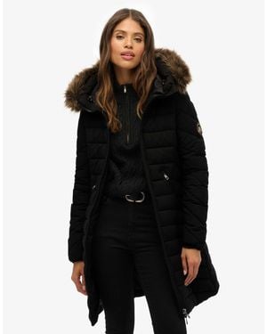 Superdry Fuji mantel - Schwarz