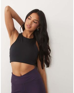4505 Reggiseno Sportivo Con Dorso A Vogatore E Supporto Medio - Nero