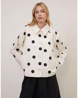 Nobody's Child Oyanti Collared Button Down Jacket - Natural
