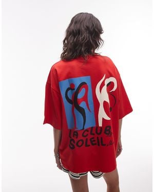 TOPSHOP – oversize-t-shirt - Rot