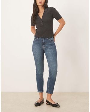 Mango – claudia – skinny-jeans aus reiner baumwolle - Blau