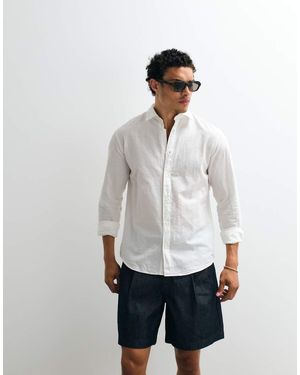 Jack & Jones Linen Blend Regular Shirt - White