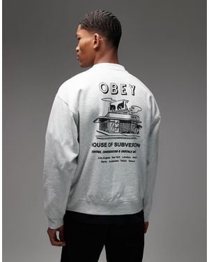 Obey – house of subversion – oversize-sweatshirt - Grau