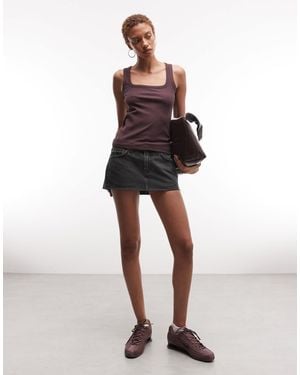 Weekday Denim Mini Skirt - Black