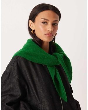 ASOS Bufanda Triangular De Punto Mullido De - Verde