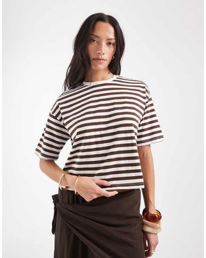 Pieces T-Shirt Met Korte Mouwen En Zware Kwaliteit - Wit