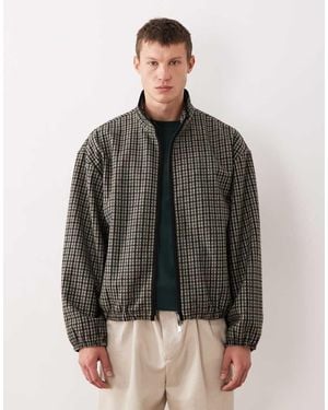 ASOS Oversized Wool Look Track Jacket - Grey