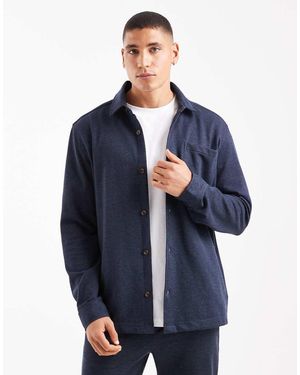 New Look Pique Knit Shacket - Blue