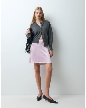 Miss Selfridge Satin-minirock - Grau