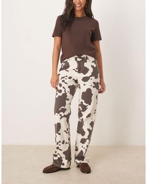 Abercrombie & Fitch High Rise 90s Relaxed Jeans - Natural