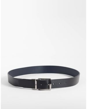 Tommy Hilfiger Denton Leather Reversible Belt - Blue