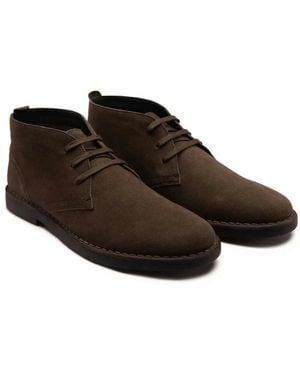 OFF THE HOOK 'Sahara' Suede Leather Casual Lace-Up Chukka Boots - Brown
