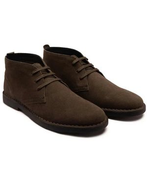 OFF THE HOOK Botines Chukka De Estilo Casual Con Cordones De Ante Sahara De - Marrón