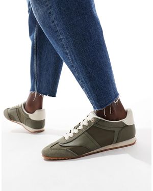 Stradivarius Baskets - kaki - Bleu