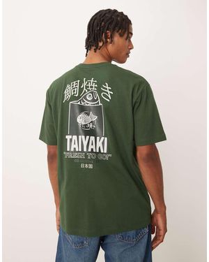 ASOS Relaxed T-shirt With Souvenir Print - Green