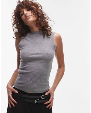 TOPSHOP – tanktop mit schmalem schnitt - Grau