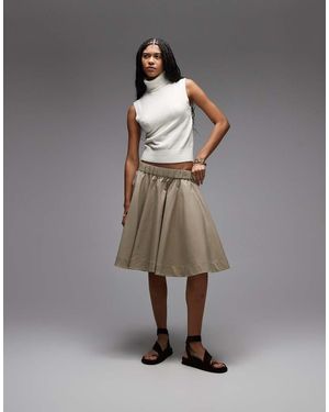 & Other Stories Cotton Mix Full Circle Mini Skirt - Grey