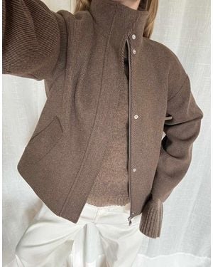 NA-KD High Neck Jacket - Brown