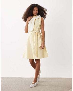 Polo Ralph Lauren Woven Sleeveless Shirt Day Dress - Natural