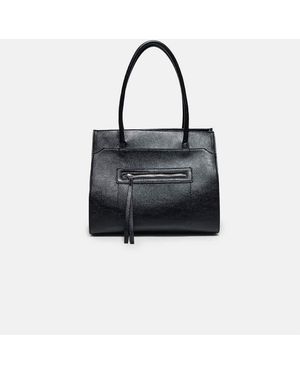 Stradivarius Borsa Shopper Con Tasca Nera - Nero