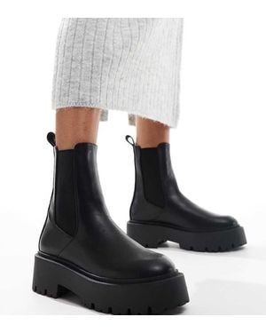 ASOS Wide Fit Amy Chunky Chelsea Boots - Black