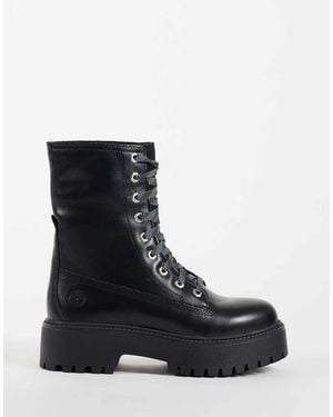 Timberland Stone Street Mid Lace Up Boots - Black