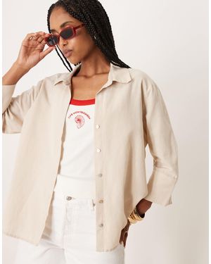 Jdy Chemise décontractée en lin - beige - Neutre
