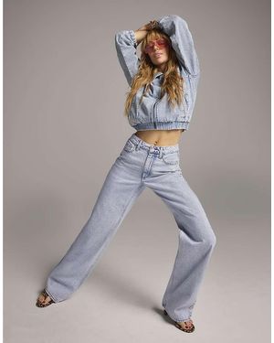 River Island Relaxed Straight Leg Jean - Grey