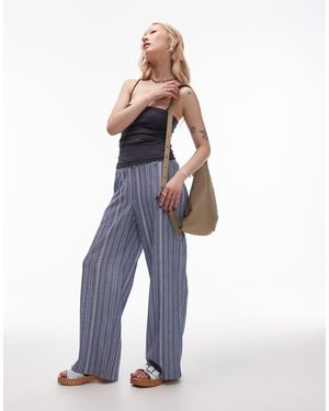 Topshop Unique – elegante, tief sitzende hose - Blau