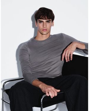 ASOS Muscle Fit Long Sleeve T-shirt - Gray